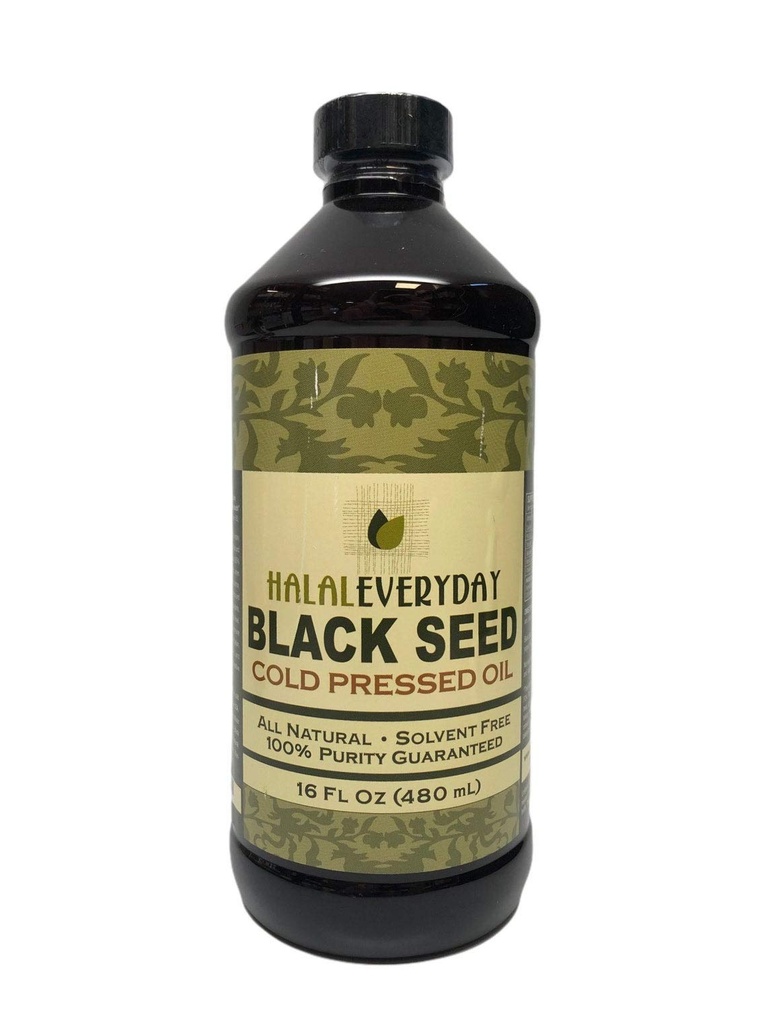 Aceite de semilla negra puro - 16 OZ - 100% de semilla negra pura y fría - No GMO y Vegan - Nigella Sativa