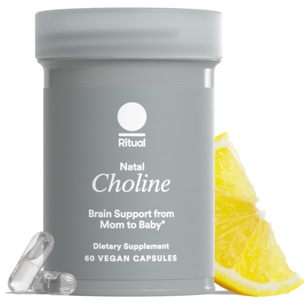 Suplemento Ritual Natal Choline, 550mg, soporta la función cognitiva del bebé cuando se toma durante el embarazo y el contenido de la línea en Breastmilk*, 30 Day Supply