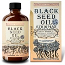 Petróleo de semilla negra de Etiopía 16oz – Fuerza adicional 3x Timoquinone – 100% puro frío-Presed Nigella Sativa – Immune, Conjunto, Peluquero y Skin Support