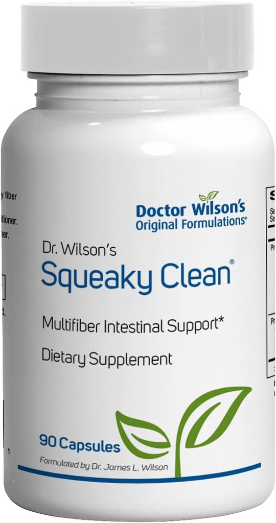 Salud limpia y digestiva del Dr. Wilson con fibra, probióticos, enzimas y más 90 cápsulas