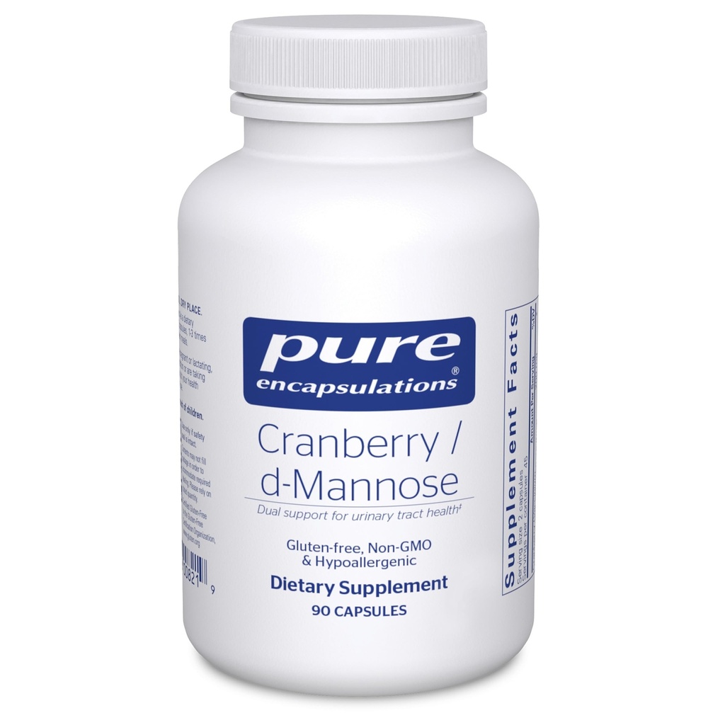 Pure Encapsulations Cranberry D-Mannose - Supports Urinary Tract Health* - with Cranberry Fruit Solids - Vegan " Non-GMO Dietary Supplement - 90 Capsules