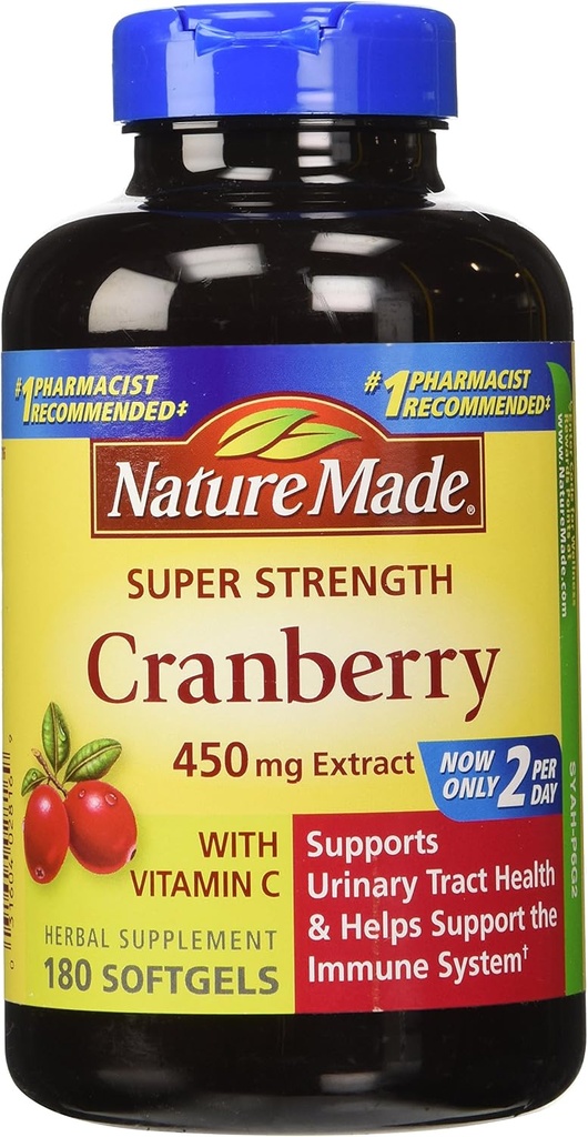Nature Made Cranberry 450mg Extracto 180 Softgels