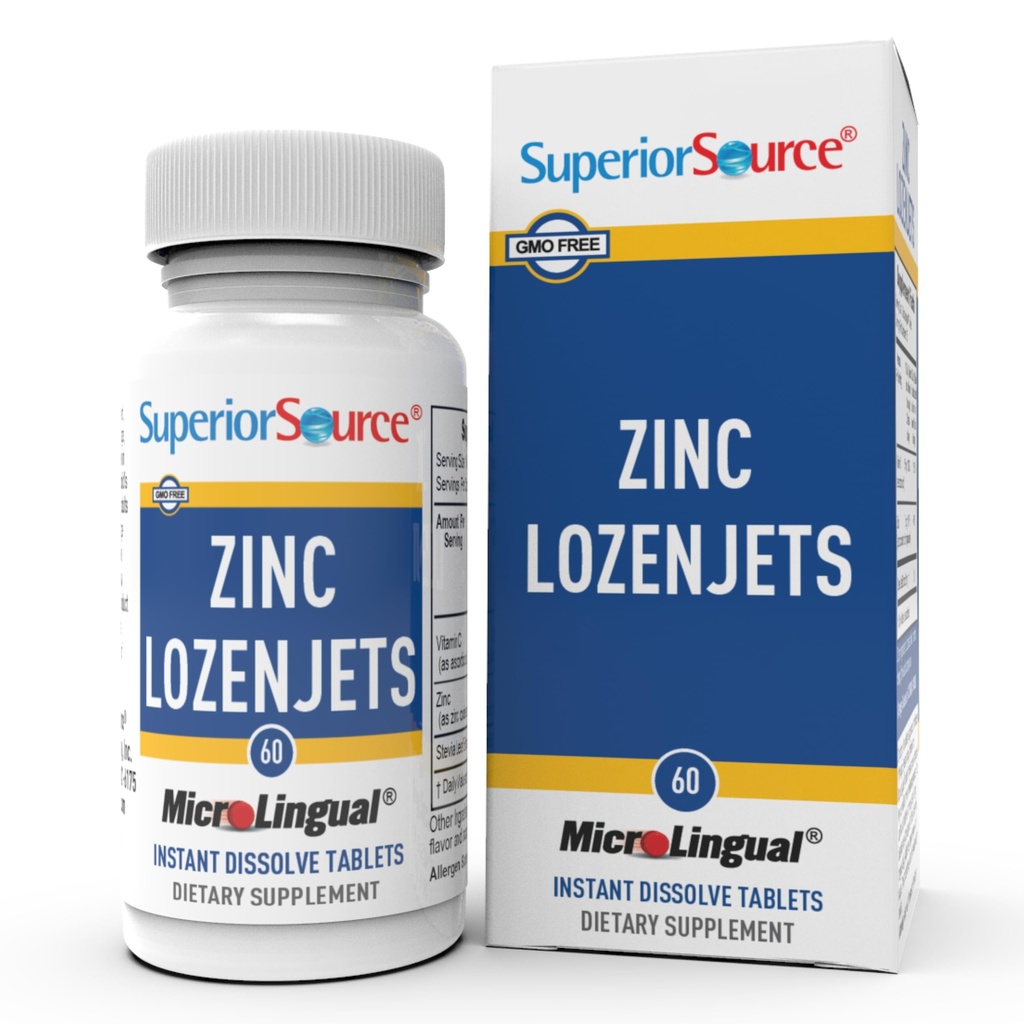 Fuente superior Zinc Lozenjets - Immune System Support Supplement - Trace Mineral Supplement Aids Systems & Functions - Zinc Supplement for Women &amp; Men - 60 Instant Dissolve Tablets