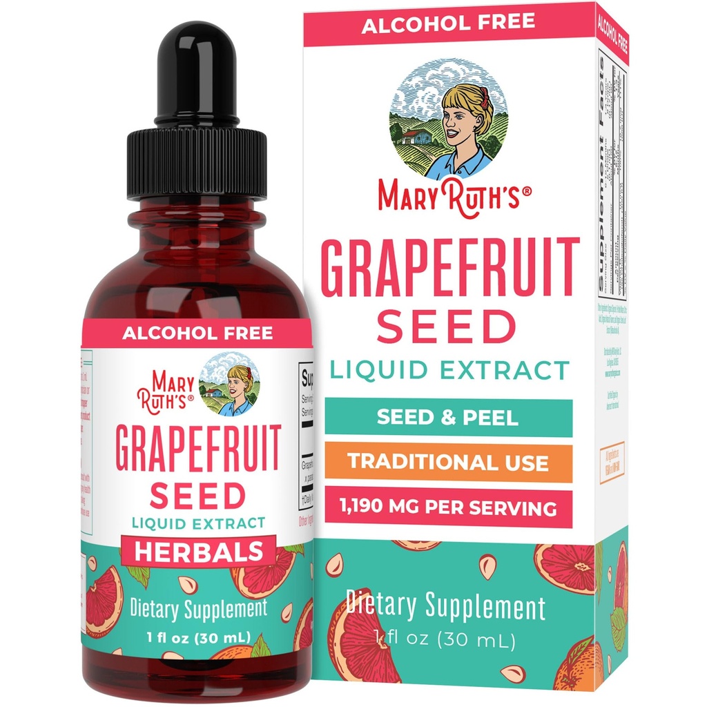 MaryRuth Organics Grapefruit Seed Extract Grapefruit Seed Oil Drops TEN Peel &amp; Seed TEN Herbal Tinctures Liquid Drops ANTE Sugar Free ← Vegan ← Non-GMO TEN Gluten Free aguantar Unflavored ← 30 Servings ← 1 Fl Oz