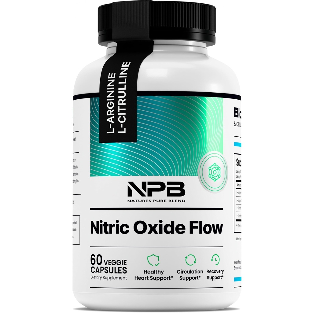 Suplementos de óxido nítrico pura de la naturaleza para hombres – L-Arginina L-Citrulline – Apoyo al corazón " Flujo de circulación – 1500MG L Arginine y L Citrulline, Preworkout, Bodybuilding