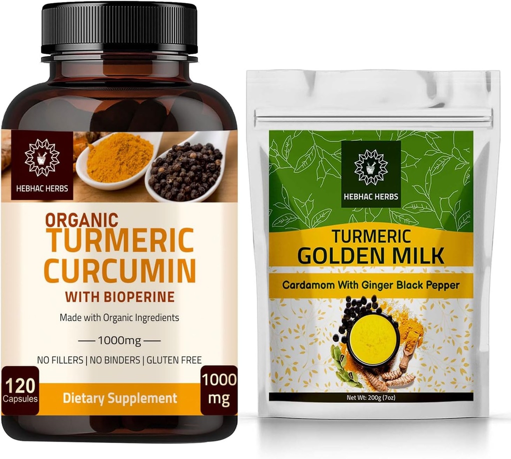 Cápsulas de turcuma y leche de oro cúrcuma