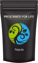 Prescrito para la vida Niacin Powder ← Vitamina B3 para la salud de la piel y el apoyo digestivo ¦ Vegan, Gluten Free, Non GMO ¦ Nicotinic Acid Powder (5 kg / 11 lb)