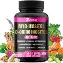 Zolotus Myo-Inositol " D-Chiro Inositol Ideal Ratio Inositol Suplemento con Bitter Melon, Milk Thistle, Turmeric, Gymnema, Chasteberry, Ceylon Cinnamon, Ashwagandha, Berberine - 90 cápsulas