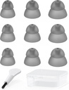 Domas de ayuda auditiva - Doble capa Cerrada Tipo Doma de energía para Resound SureFit RIC y Open Fit BTE Amplificador auditivo Consejos de oído Accesorios con caja de carga (Trial Pack 9pcs)