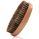 Cepillo de barba de abeto para hombre - pequeño cepillo de barba blanda, bolsillo viaje hombre cepillo de mostaza de madera