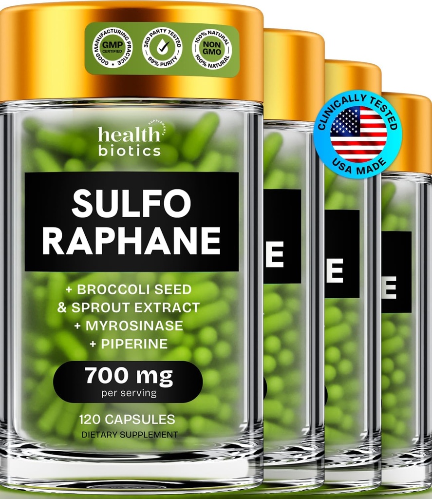 Sulforaphane Suplemento Orgánica Broccoli Sprouts ← Sulforaphane Kids ' Adulto Silencio de Broccoli Florets " Seeds ANTE Suplementos Orgánicos Sulfur 480 Pills  4 Packs