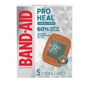 Band-Aid Brand Pro Heal Hydrocolloid Gel Pads, Extra Grandes Bandages impermeables para una mejor curación de heridas menores, Sterile First Aid Bandages, 5 ct