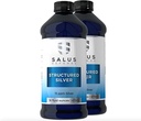 Líquido de plata estructurada - Suplemento de soporte diario con 15ppm Tecnología de plata estructurada avanzada - Todo natural sin aditivos - 16 botella de onza (2 Pack)