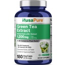 NusaPure Té verde 20:1 Extracto, 1200 mg Equivalente a 24000mg, 180 cápsulas veganos, 50% EGCG, 98% polifenoles, 80% Catechins