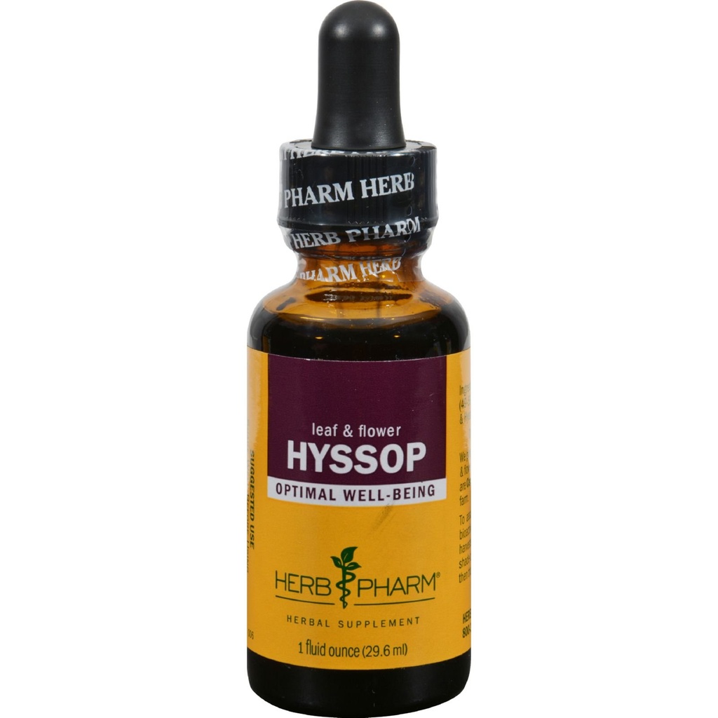 Herb Pharm certificado Hyssop Liquid Extract - 1 onnce
