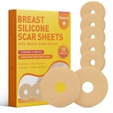 Hojas de cicatrices de silicona para el tratamiento de las cicatrices 12 - Hojas de eliminación de cicatrices médicas - Hoja de silicona Cirugía de postes de pecho Suministros para el tratamiento de las cicatrices - Círculos de aureola (3 IN)