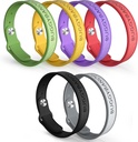Pulseras Repelentes Mosquito, 6 Pack Silicona Bandas Repelentes Mosquito con DEET Bandas Incorrectas, Naturales &amp; A prueba de agua para niños y adultos, Protección de viaje al aire libre