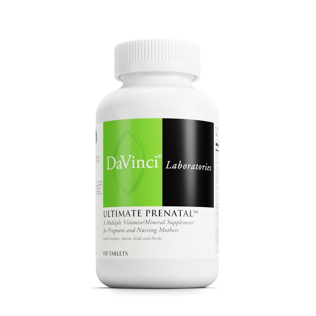 DaVinci Labs Ultimate Prenatal - Suplemento Nutricional para Mujeres embarazadas y Madres de Enfermería para apoyar el embarazo saludable y la lactancia* - Con vitaminas, minerales, aminoácidos y más - 150 tabletas