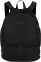 Mochila Drawstring Mochila Gym Mochila con Zapato Compartamento para Hombre Mujer Cubierta Deportiva con Mochila húmeda Cinch Swim Beach Bag, Negro (Pendiente de patentes)