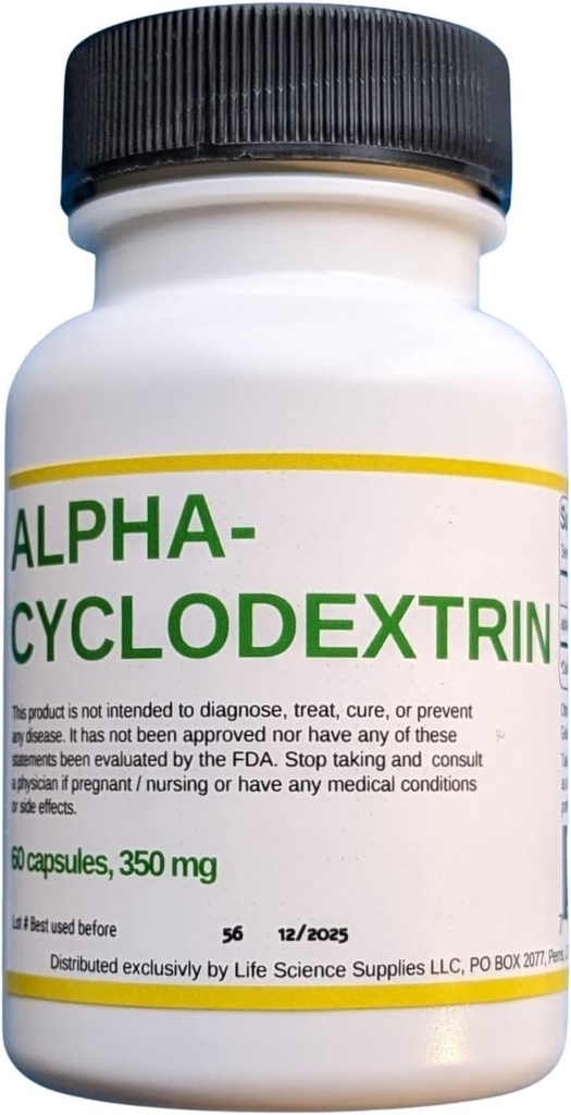 Capsules de Ciclodextrin Alpha, Pack de 2 x 60 ct, (120 cápsulas Total)