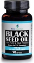HalalEveryDay Organic Black Seed Oil - USDA Certified Cold Pressed Glass Bottle Over 1.5% Thymoquinone 3X Strength Turkish Black Cumin Nigella Sativa Non-GMO 100% Puro Blackseed Oil (Capsules)