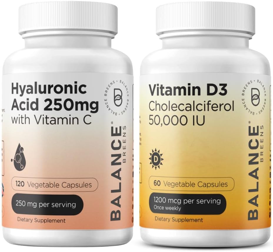 Balancebreens Cocido Hialurónico puro 250 mg con vitamina C 50 mg + vitamina D3 50.000 UI Suplemento Combo