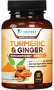 Curcumin Turmeric Suplemento 1950mg - 95% Curcuminoides con Turmeric Orgánica " Ginger, BioPerine Black Pepper for Best Absorption, Nature's Vegan Joint Support, Non-GMO, Bottled in USA - 60 cápsulas