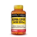 MASON NATURAL Alpha Lipoic Acid 200 mg, apoya la producción de energía, suplemento dietético, 60 cápsulas