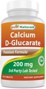 Mejores Naturales Calcio D-Glucarate 200 mg 120 Tabletas