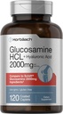 Horbäach Glucosamine HCL Silencio con ácido hialurónico Silencio 2000mg Silencio 120 Coated Caplets Silencio Non-GMO &amp; Gluten Free Supplement