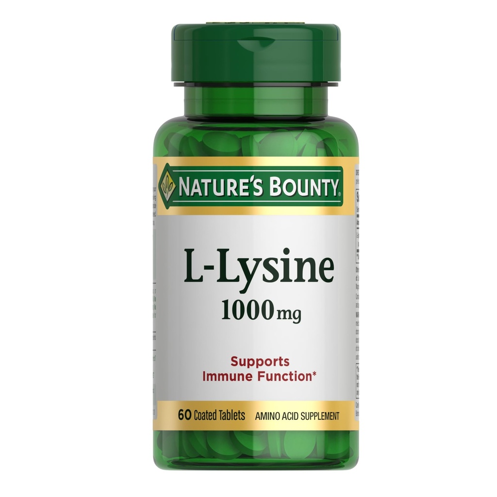 Bounty L-Lysine 1000 mg, 60 Tabletas (Pack of 3)