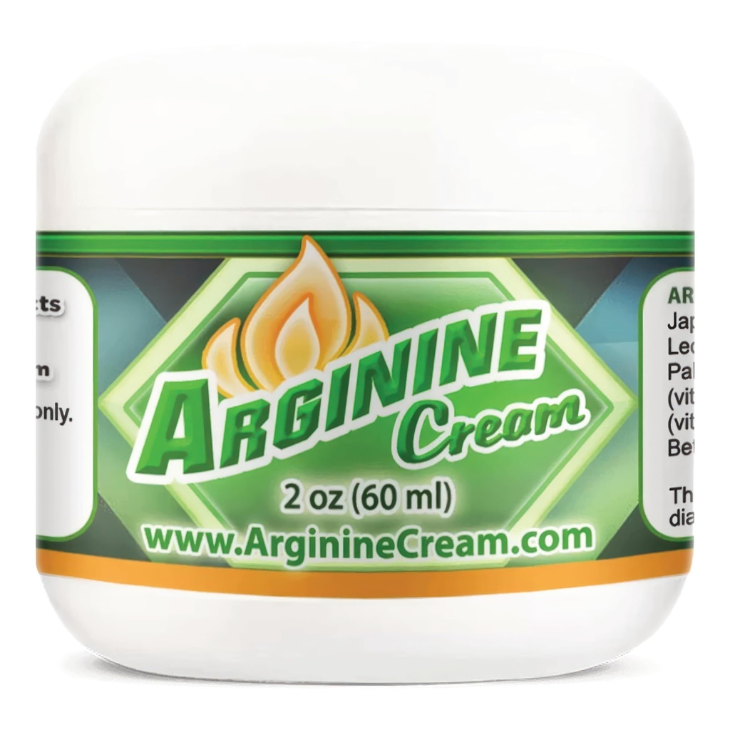 Arginine Cream - 2 oz - L-Arginine Nitric Oxide Support Suplemento para Hombres &amp; Mujeres - No