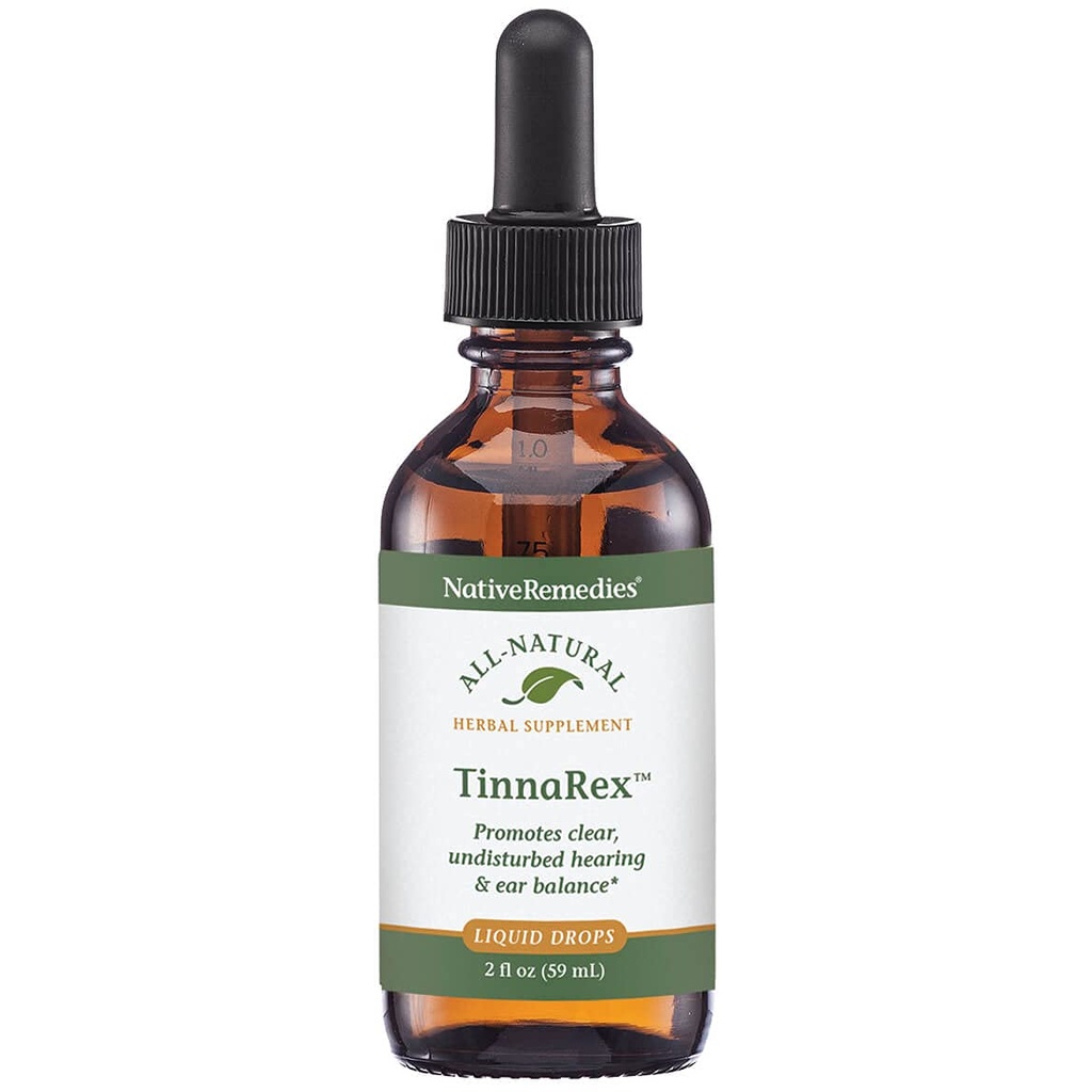 Remedios nativos TinnaRex - All Natural Herbal Supplement Promotes Clear and Undisturbed Hearing - Supports Ear Structures, Sound Conduction and Conveyance - 59 mL