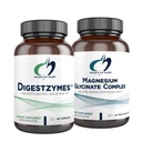 Diseños para Complejo Glycinate de Magnesio de Salud (60 cápsulas) " Digestzymes (60 cápsulas) Bundle - Enzimas Digestivos para Gas ocasional " Bloating with High Absorption Magnesium Supplement