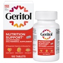 Geritol, Suplemento Multivitamínico, Contiene B-Vitaminas, Antioxidantes, Vitaminas C, E &amp; D e Hierro, 26 Vitaminas y Minerales Esenciales, Libre de gluten, No OGM, No Dulces Artificiales, 100 Tabletas