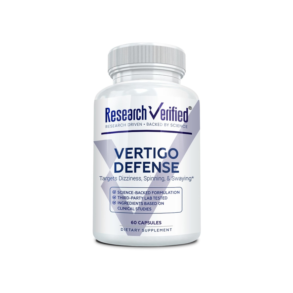 Investigación Vertigo Defensa Verificado - Soothe Symptoms and Support Inner Ear Balance - Vitamina D3, Ginger, Ginkgo Biloba, BioPerine - 60 cápsulas