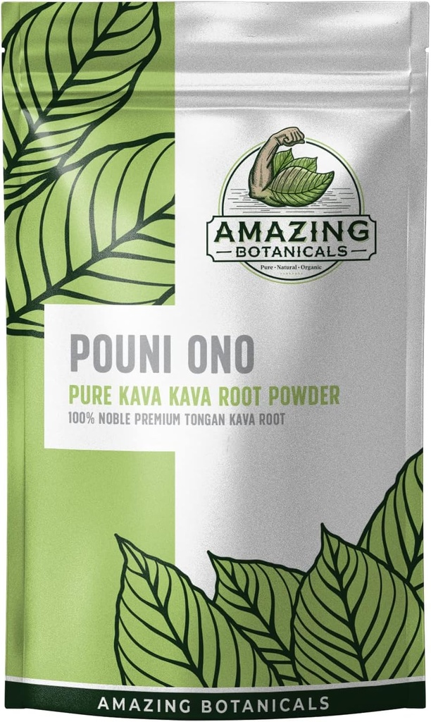 Tongan Kava Root - Pouni ONO - 100% Noble Pure Tonga Natural Kava Powder, 16oz, 1 libra bolsa de Pure Finest Tongan Kava Pouni ONO