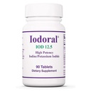 Optimox Iodoral 12.5 mg Suplemento - Suplemento de yodo, Apoyo a la Tiroides para Mujeres y Hombres, Láminas de Solución Lugol, Tablas de Ioduro de Potasio, Complejo Mineral Diario - 90 Cuenta