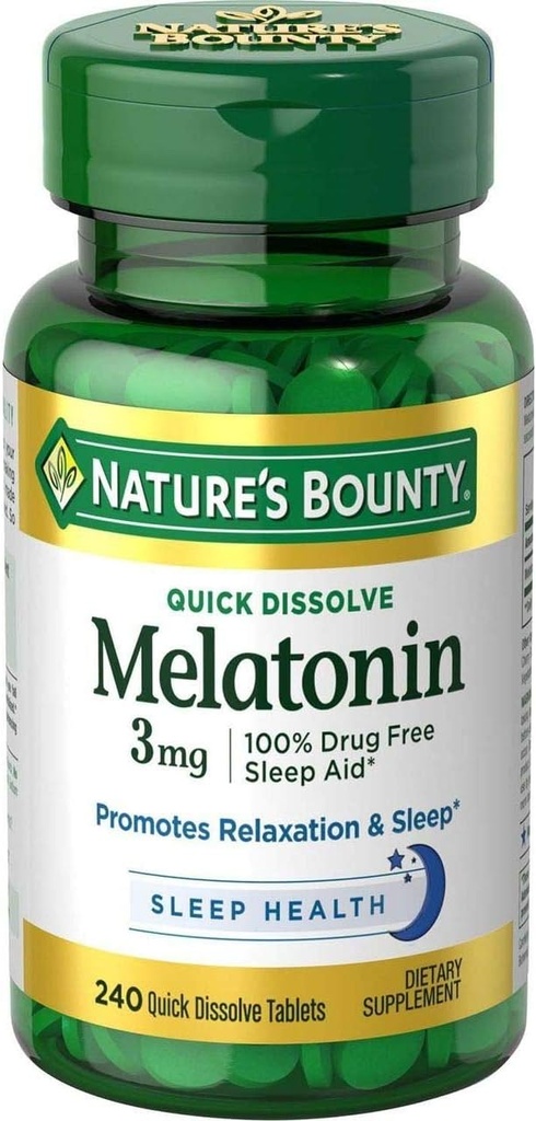 Bounty Melatonin 3mg, 240 Tablets