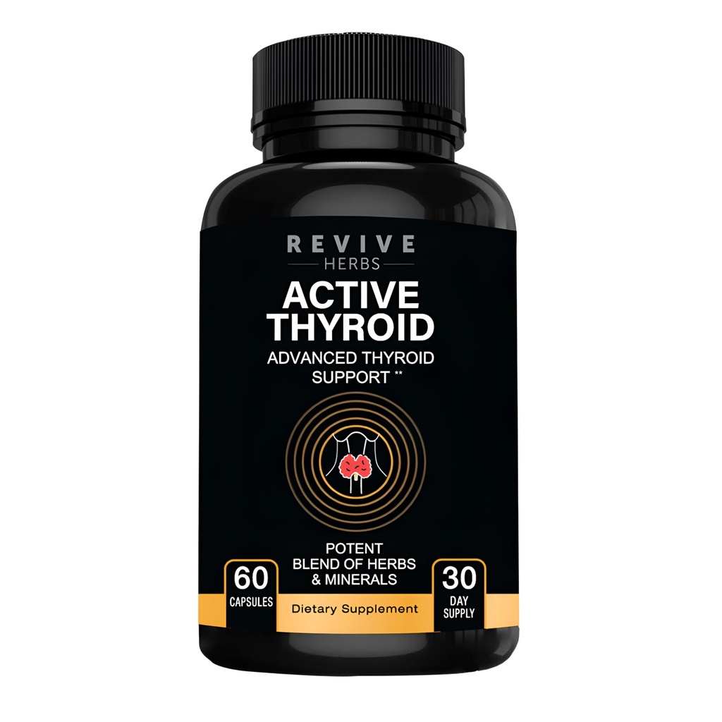 Apoyo a la tiroides: potente mezcla de Ashwagandha, yodo, selenio, magnesio, zinc, vitamina B12 &amp; Más para la salud óptima - 60 cápsulas