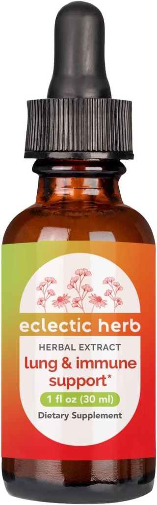 Eclectic Institute Non-GMO, Gluten Free Lung &amp; Immune Support Extract TEN 2 fl oz (60 ml)