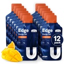 UCAN Edge Energy Gel Shots, Orange Mango (12, 2 Ounce Packets) para Running, Training, Workouts, Fitness, Cycling, Crossfit ¦ Sin azúcar, Vegan, &amp; Keto Friendly Energy