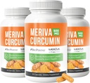 NERVE RENEW Meriva Curcumin with Black Pepper and Bioperine - Antioxidant Boost Nerve Support Suplemento - 3 Pack
