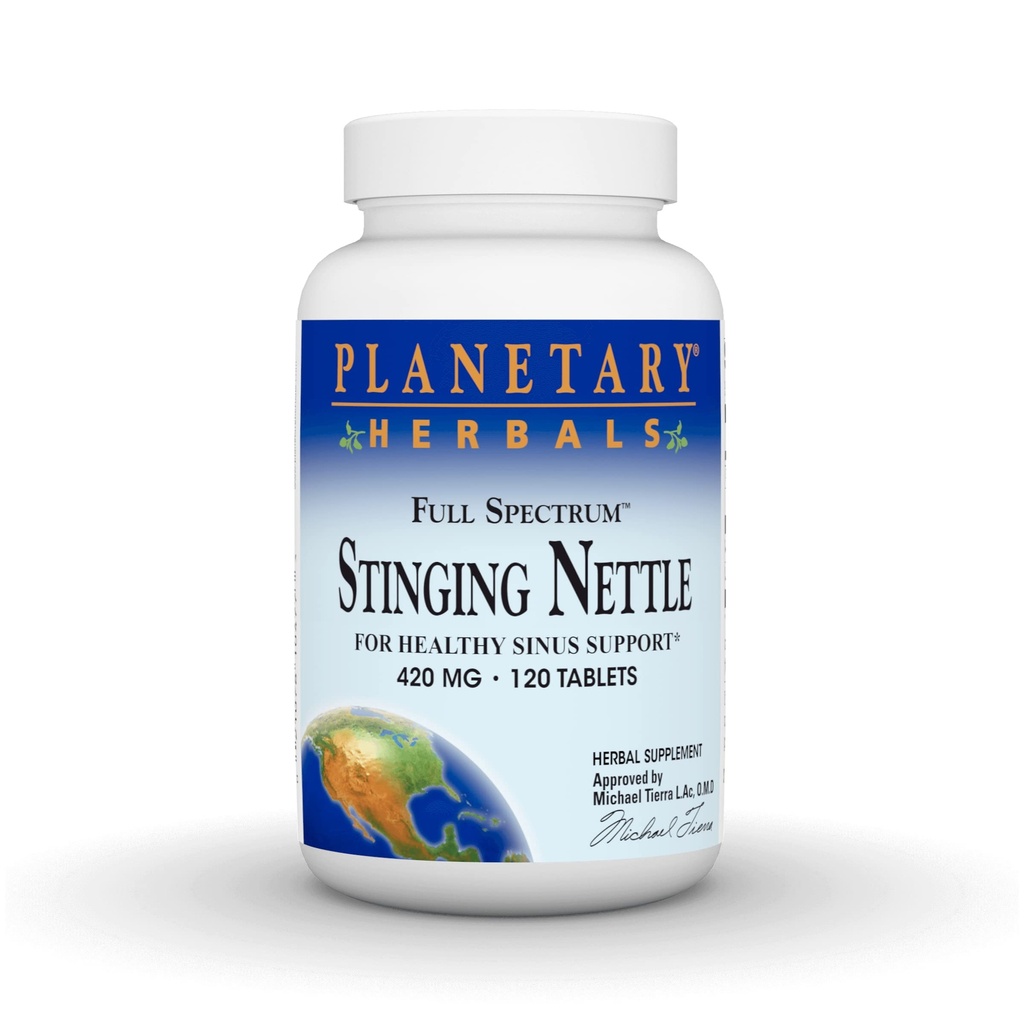 Herbals planetarios Full Spectrum Stinginging Nettle, for Healthy Sinus Support* 420mg - 120 Tablets