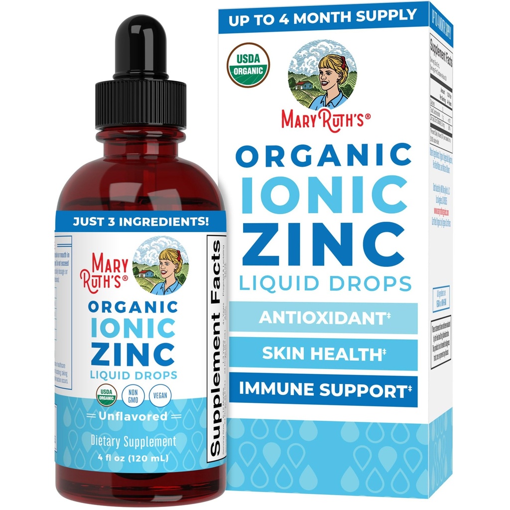 Suplemento Orgánica de Zinc Líquido de MaryRuth para Niños y Adultos Silencioso Apoyo a la Esquía Silencio Antioxidante Silencio Celular Metabolismo Silencio Zinc Sulfate Silencio Vegan Silencio No-OMM Silencio Sugar Gratis Silencio Gluten Free ← 4 oz