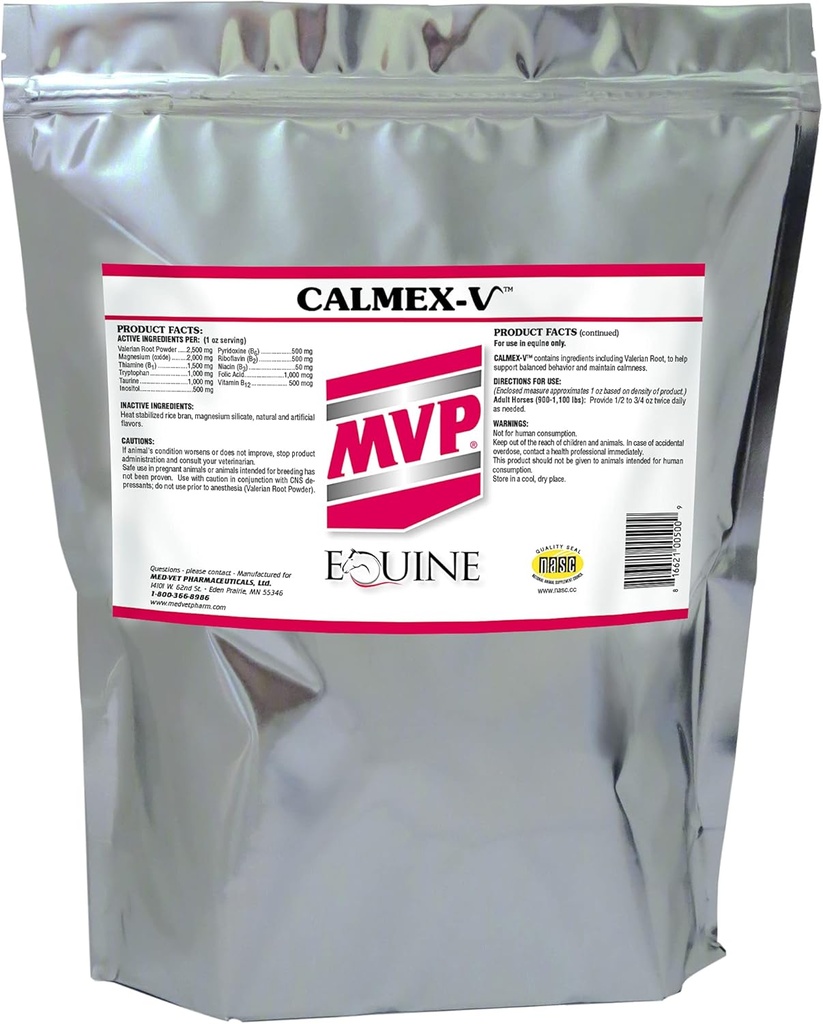 Calmex-V (10lb) Apoyo a la calma para los caballos.