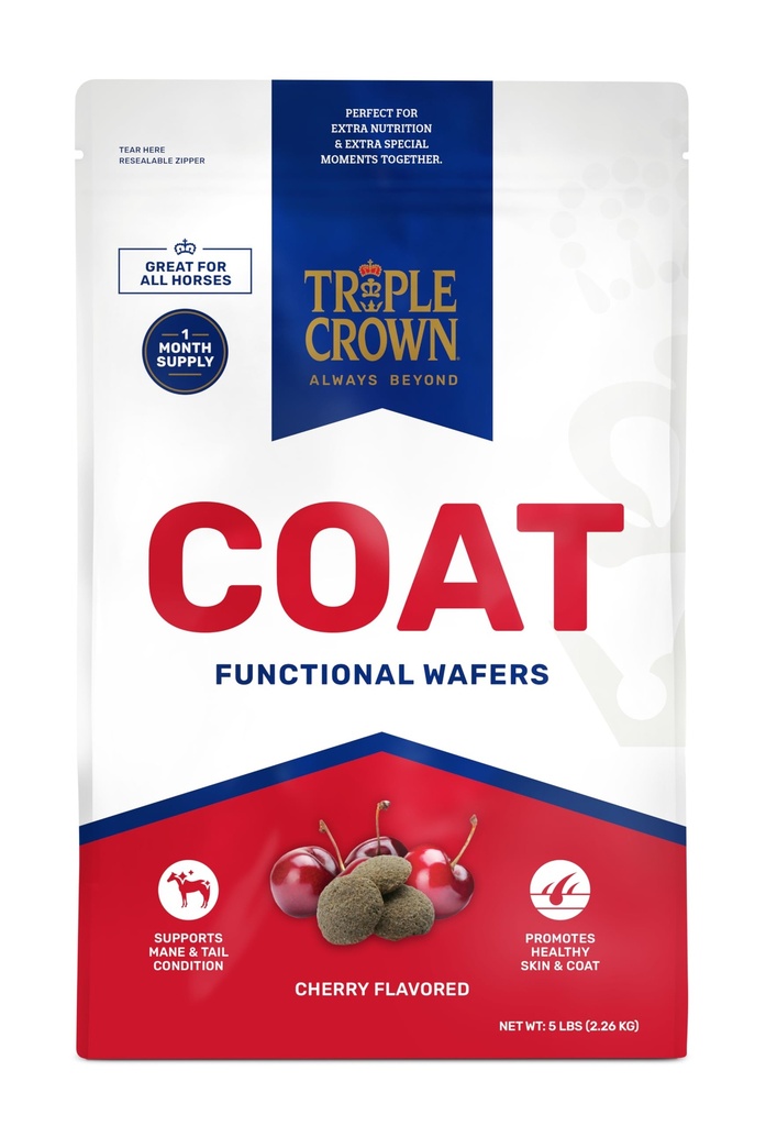 Triple coronas de avena, Wafers de caballos funcionales, suplemento de la carne de caballo, suplemento de la piel de caballo Wafer, 5 libras