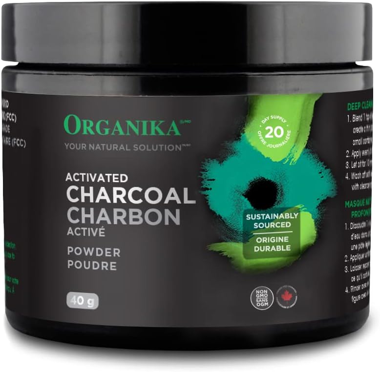 Pólvora de carbón activado ORGANIKA, 40 GR