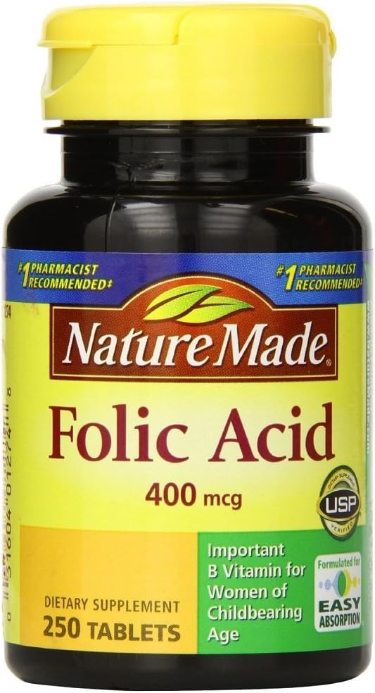 Nature Made Folic Acid 400 mcg 250 Conde (5 pack)