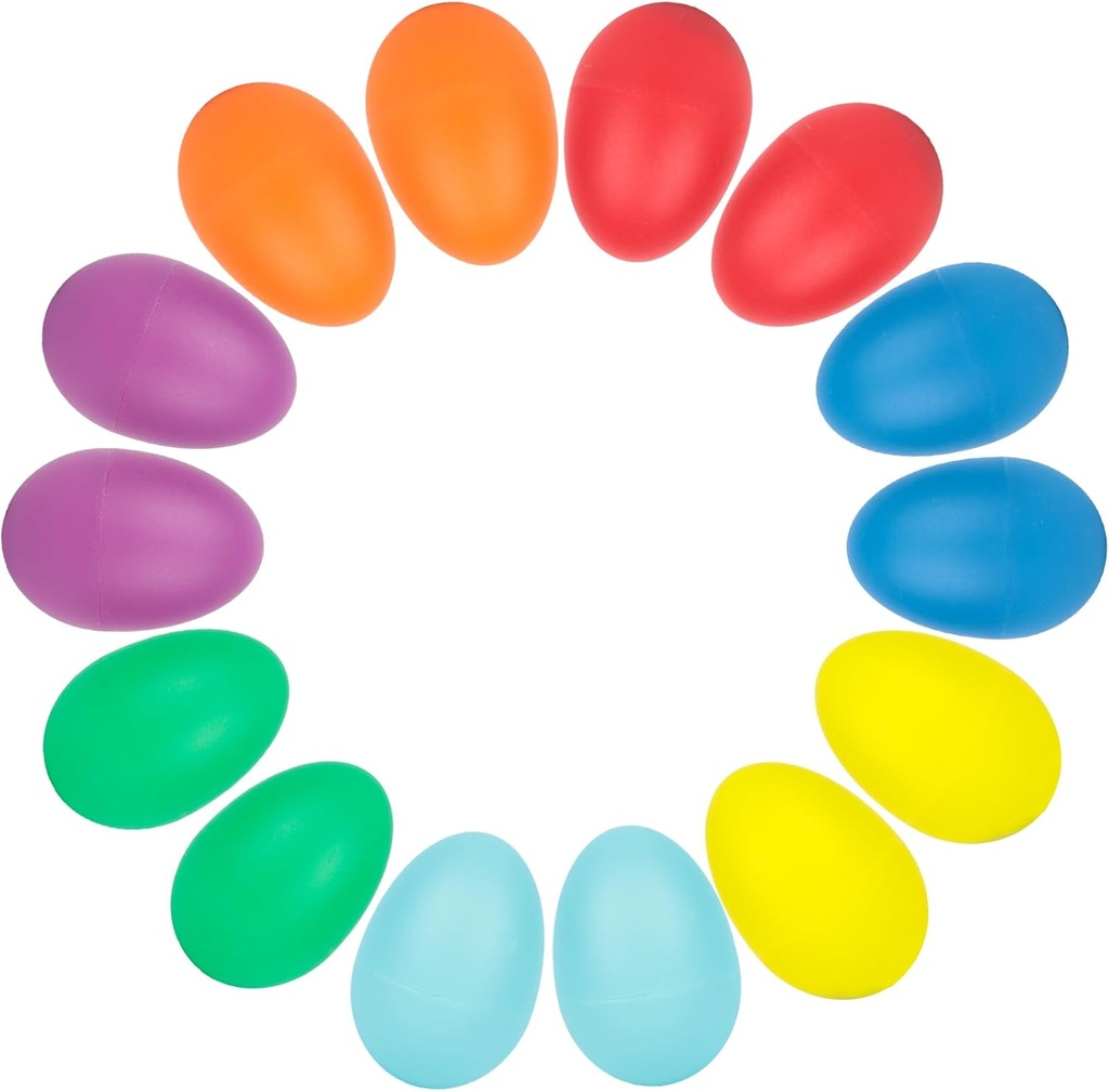SallyFashion 14PCS Plastic Egg Shakers Set, Percussion Instrumentos Musical Egg Maracas for Kids Music Learning DIY Pintura
